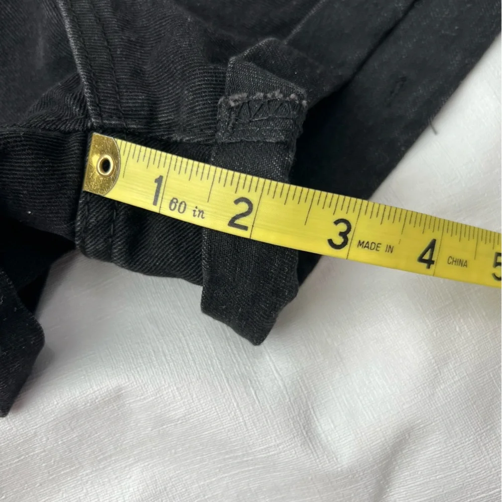 Shein High Waisted Denim Black Jean Shorts Size S